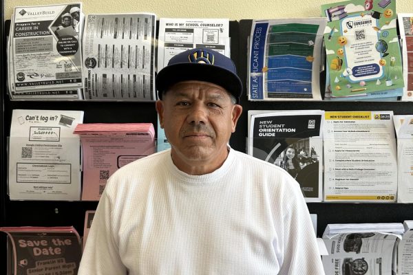 CSM Sammy Corona near his post in the C building. 